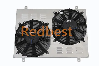 Alu Shroud&Fan For 79-93 Ford Mustang/Mercury Cougar GT Fox-Body 302Cu Radiator • $69.99