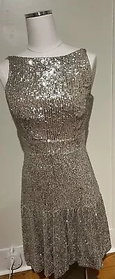 Gianni Bini Dress Women’s Size 0 Silver Marilyn Monroe Glamour Movie Star Sexy • $25