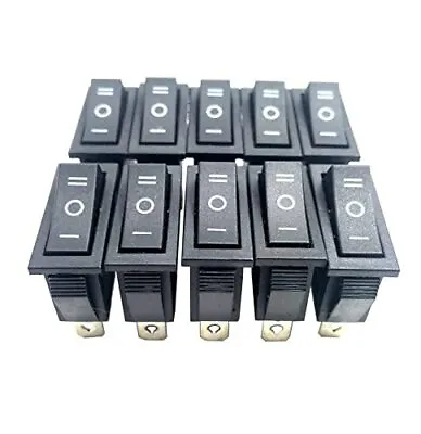 10pcs Rocker Switch 3 Pins 3 Position Latching On/off/on Ac 20a/125v 16a/250v Sp • $12.73