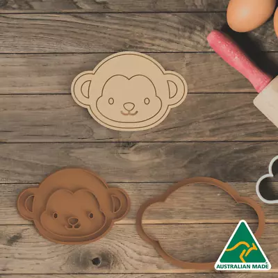 Monkey Face Cookie Cutter And Embosser Stamp • $8.74