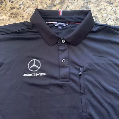 Tommy Hilfiger Polo SHIRT Mercedes-Benz AMG Mens Sz 3XL Black GREAT CONDITION • $24.99