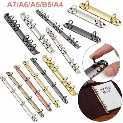£3.74 • Buy A4/B5/A5/A6/A7 Loose-leaf File Folder Ring Binder Clip Notebook Binding Hoops