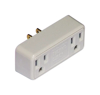 $22.04 • Buy Thermocube TC-2 White 15A 120V Non-Polarized Surge Protection 2-Outlet Converter