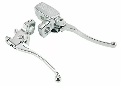 Fit Harley 1  Motorcycle Chrome Clutch & Hydraulic Brake Master Cylinder Levers • $37.99