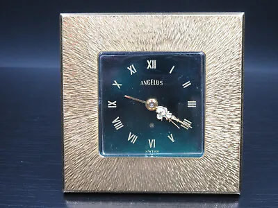 Y591 ⭐⭐Vintage   Angelus   Hand Wound Travel Alarm Clock Design 8 Days Movement • $452.84