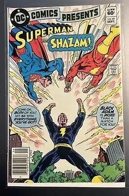 Vintage DC Comics Presents Superman And Shazam Vs Black Adam 49 • $34.99