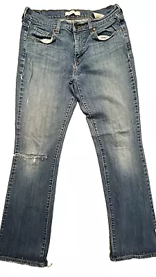 Levi's Used Women's Jeans Size 10 Boot Cut Mid Rise Streetwear Denim Blue • $12