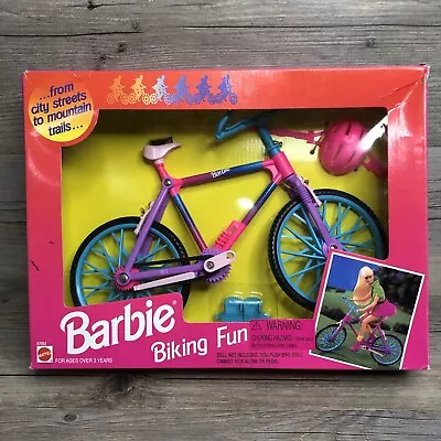 Barbie Biking Fun Bicycle #67053 VINTAGE 1994 SEALED NRFB Pink Bike Helmet • $27