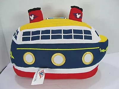 Disney Cruise Line Plush Ship Mickey Mouse 10  Nautical Sea Boat Toy Retired • $20
