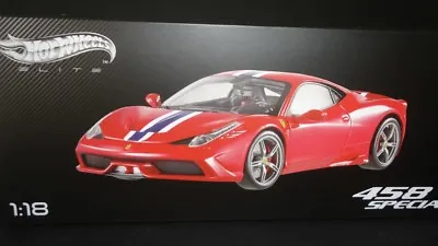 1/18 Hotwheels Elite Ferrari 458 Speciale Red Sold Out Mega Rare • $349