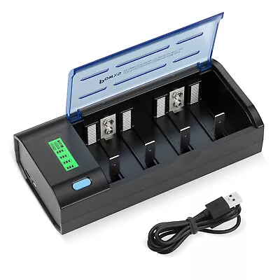 POWXS LCD Battery Charger For AA AAA C D Cell 9V Ni-CD Ni-MH Batteries Universal • $17.99