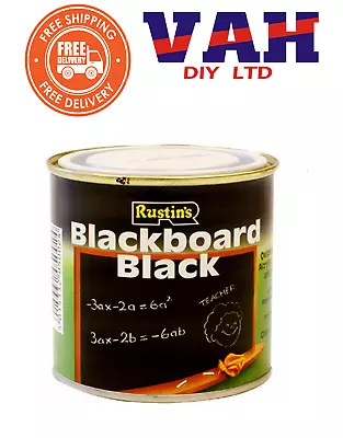 Rustins Blackboard Black Chalk Board Matt Paint 250ml • £8.50