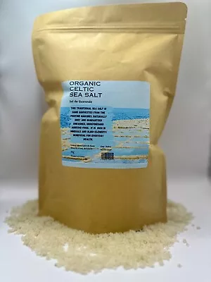 Organic Coastal Celtic Sea Salt Coarse Unrefined Abundance Of Minerals 1kg • £17.99