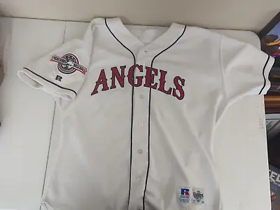 RARE Vintage Russell Midland Angels Minor League Baseball Jersey Size 50 White • $94.55