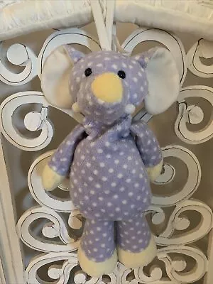 Elephant Plush Polka Dot Musical Stuffed Baby Lovey Soft Dreams Lavender Purple • $32