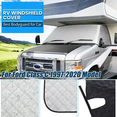 Windshield Cover For Ford E450 1997-2022 Class C RV Motorhome Privacy Sunshade • $34.99