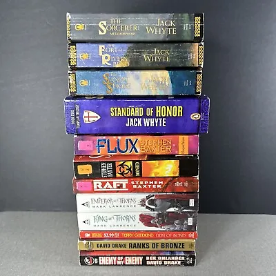 Jack Whyte ~ Stephen Baxter Science Fiction Sci-Fi Lot Of 12 Paperback Books • $18.69