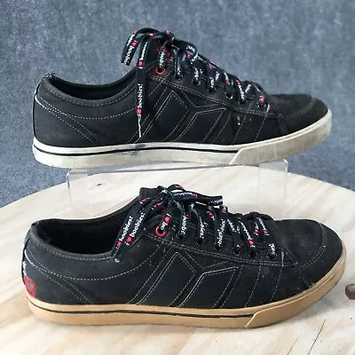 Macbeth Shoes Mens 11 Low Top Sneakers Black Canvas Round Toe Lace Up Casual • $39.99