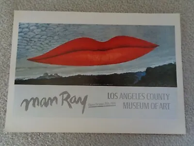 MAN RAY Red Lips Poster 1966 Los Angeles County Museum Of Art Surrealism Mouth • $39.99