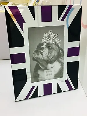 Union Jack Purple UK Flag 6x4 Picture Photo Frame Bevelled Glass Perfect Gift   • £16.19