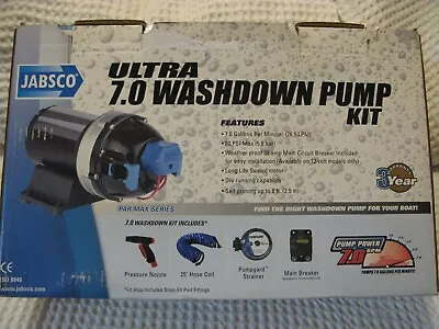 Washdown Pump Kit Ultra Power 7.0 GPM - 80 PSI - 24V Marine RV Jabsco OEM Choice • $649.99