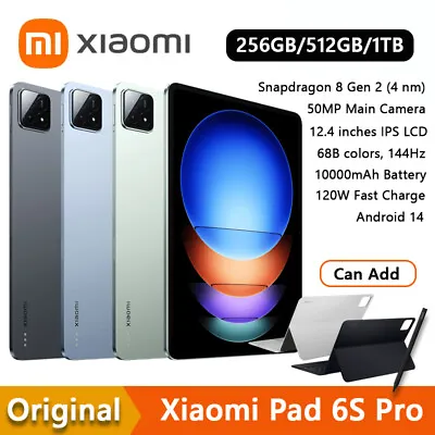 Xiaomi Pad 6S Pro 12.4 Tablet PC 12.4  3K 144Hz Snapdragon 8 Gen 2 120W 10000mAh • £652.92