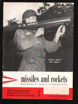 $56 • Buy Missiles And Rockets 8/3/1959-ICBM-Nuclear Weapons-explosions-Redeye Bazook C...