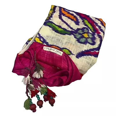 Michael Stars Women's Tassel Multicolor Scarf Size L • $19.99