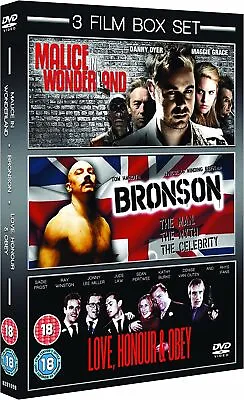 Malice In Wonderland/Bronson/Love Honour And Obey (DVD) - Free UK P&P • £7.94
