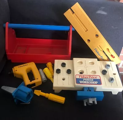 Vintage Fisher Price Power Workshop 1986 With Level And Tools  • $19.99