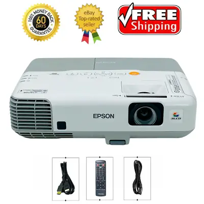 Epson PowerLite 905 3LCD Projector 3000 Lumens H387A HD HDMI W/Remote Crestron • $138.55
