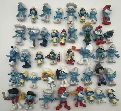 Vintage Smurfs Figures (Lot Of 42)  (Schleich Peyo Etc.) Early Smurfs See Photos • $119.95