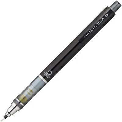 Uni KURU TOGA  .3mm Mechanical Pencil ( BLACK )   Maintain The Sharper Edge  • $11