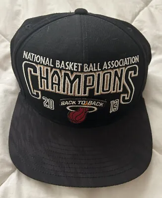 NBA Miami Heat National Champions 2013 Back To Back Hat Black • $6.50