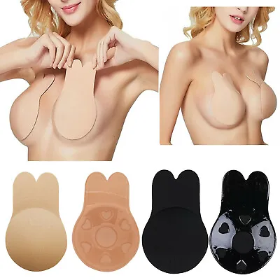 £3.59 • Buy Women Cup Bra Thin Invisible Silicone Breast Pads Boob Lift Tape Nipple Cover D