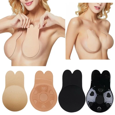 £3.59 • Buy Women Cup Bra Thin Invisible Silicone Breast Pads Boob Lift Tape Nipple Cover D