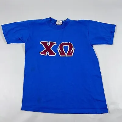 $28.45 • Buy Vintage 80s Chi Omega Sorority T Shirt Women’s Large Single Stitch Made In USA