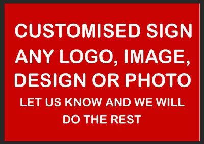 £9.49 • Buy Customised Custom Made Personalised Metal Sign Handmade Any ColourAny Logo Image