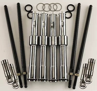 Ultima Chrome Pushrod & Lifter Set W/ Covers For Harley Evo Big Twin 1984-1999 • $289.74