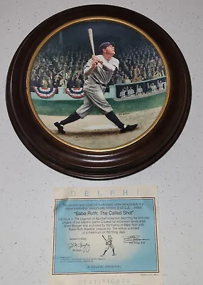 Babe Ruth:  The Called Shot  Delphi Collector Plate With Frame And COA #3956A • $7