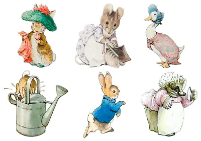 6 Peter Rabbit Vinyl Stickers Decals 2.5  Matte Finish • £3.95