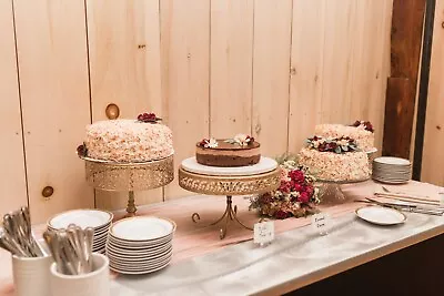 Wedding Cake Stand. Gold Decor. Three Cake Stands. Boho Decor. Free Shipping! • $45