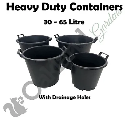 Large Plastic Plant Pots Outdoor Garden Shrub Tree Planter Container (4 SIZES) • £9.95