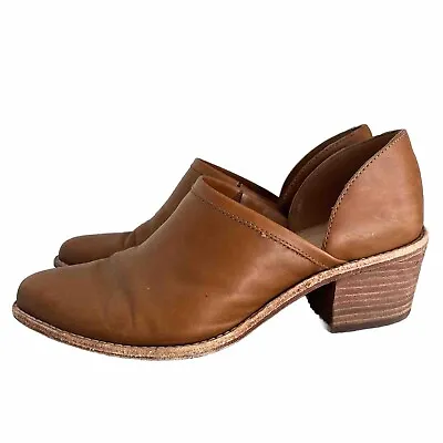 Madewell The Brady Lowcut Bootie Saddle Tan Brown Leather Ankle Boho Boots - 8 • $35