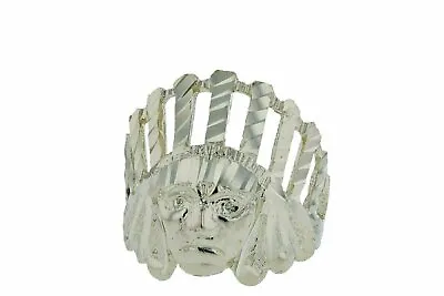 £251.55 • Buy 10k Yellow Gold Native American Ring Indian Chief Tribal Head Medium Ring