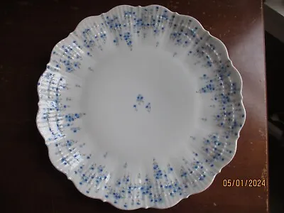 Vintage Giraud Limoges Sauviat Blue Corail 10  Dinner Plate • $4.99