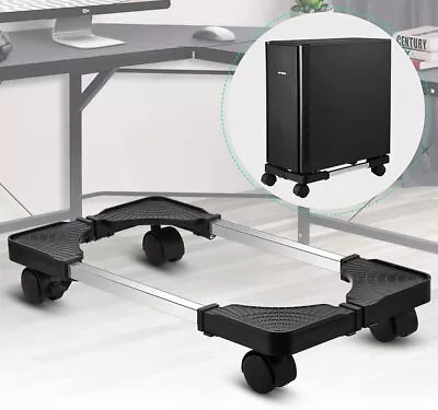 Desktop PC Case Computer CPU Stand Holder-tower Rolling Wheels Heat Dissipation • $28.89