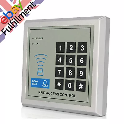 Electric Lock RFID Door Access Control System Kit + 10 Key Fobs Tags TK4100 B • £12.59