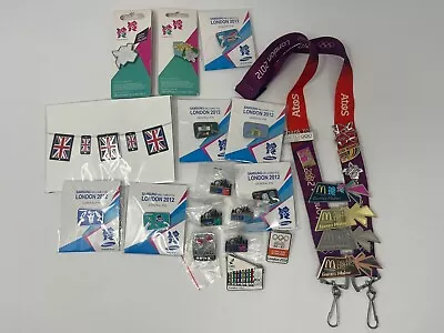 Bundle Of London 2012 Olympic Themed Pin Badges (Some Sealed) Collectable Sports • £49.99