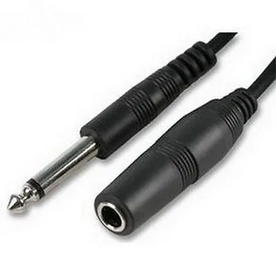 6m 6.35mm Mono Jack Guitar Amp Extension Cable Male To Female Lead 1/4 Inch • £6.69